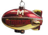 NCAA Blown Glass Glitter Blimp Ornament (Maryland Terrapins)