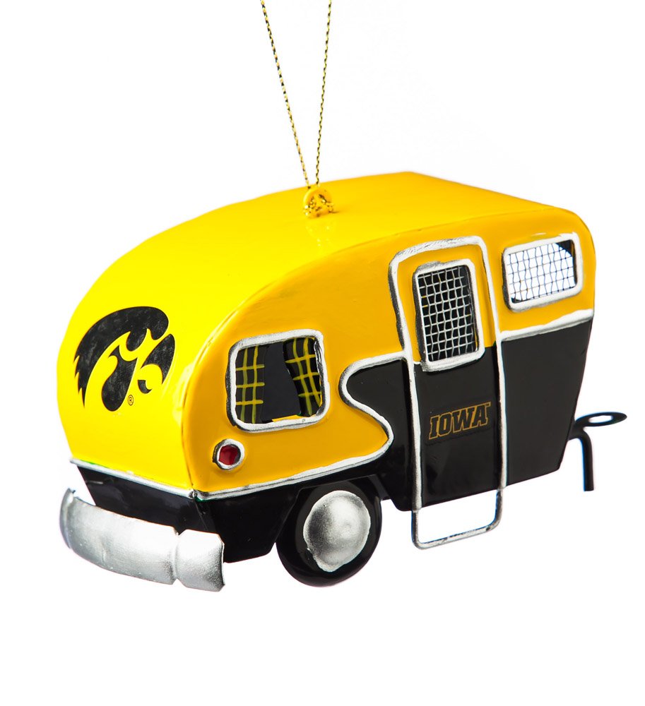 Team Sports America Metal Iowa Hawkeyes Camper Ornament
