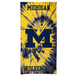 WinCraft Licensed NCAA Michigan Wolverines 100% Cotton Tie Dye Beach Towel 60" * 30"