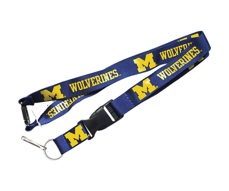 Bluetech Michigan Wolverines Clip Lanyard Keychain Id Ticket - Blue-By