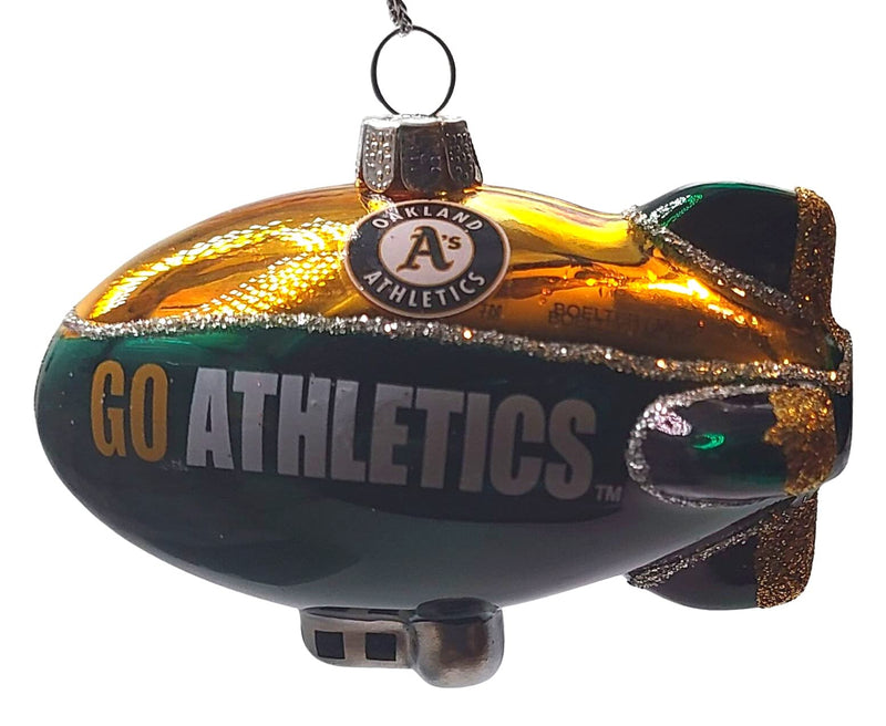 MLB Glitter Blimp Ornament (Oakland Athletics)