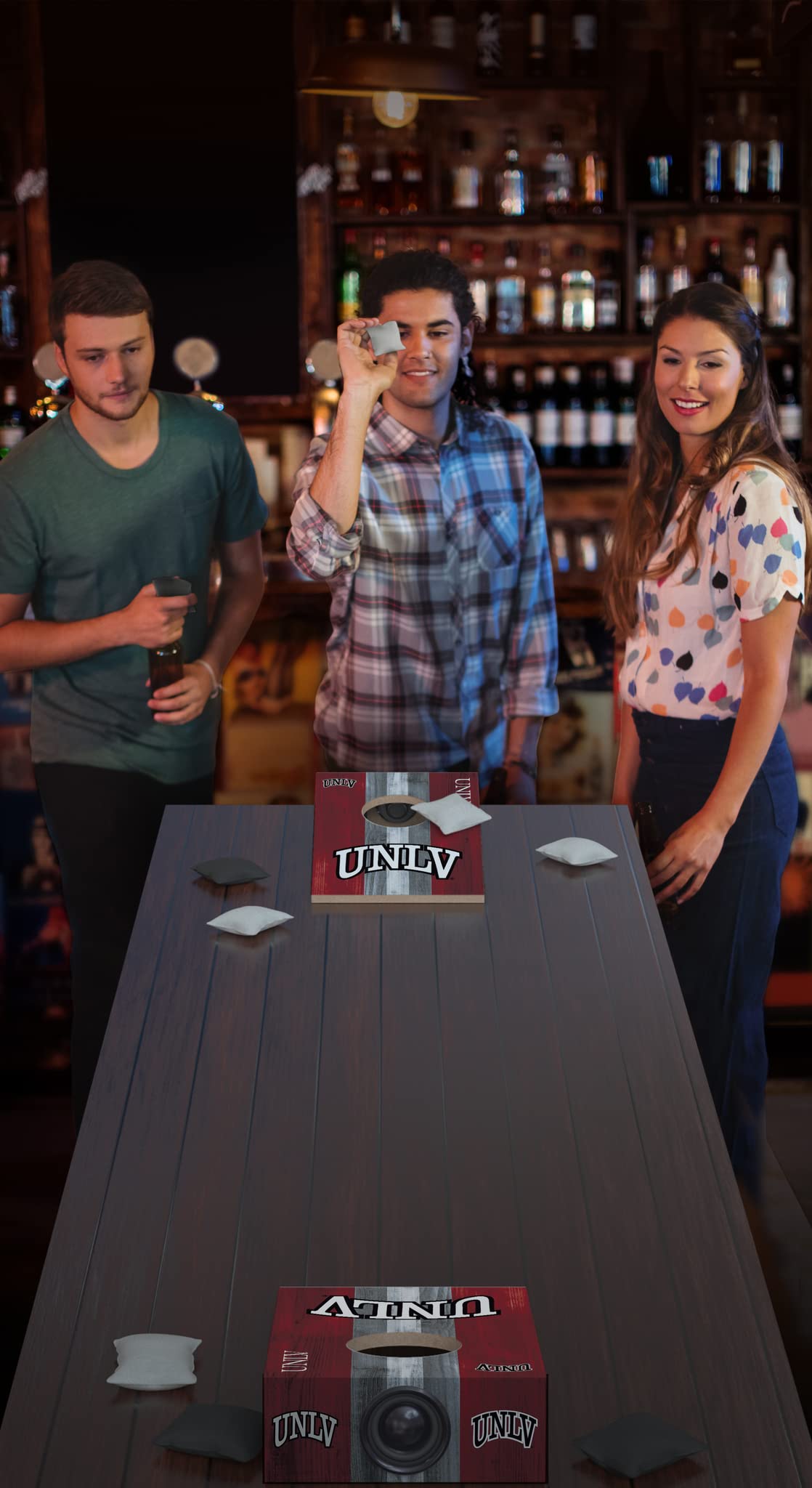 SOAR NCAA Tabletop Cornhole Game and Bluetooth Speaker, UNLV Rebels