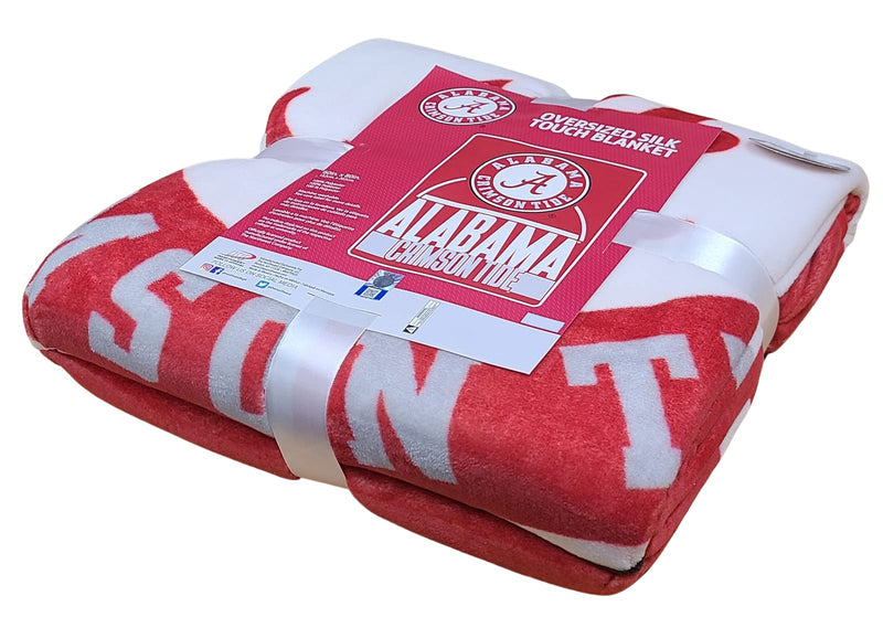 Northwest Officially Licensed NCAA Alabama Crimson Tide Silk Touch Oversized Keepsake Throw Blanket 60"x80"