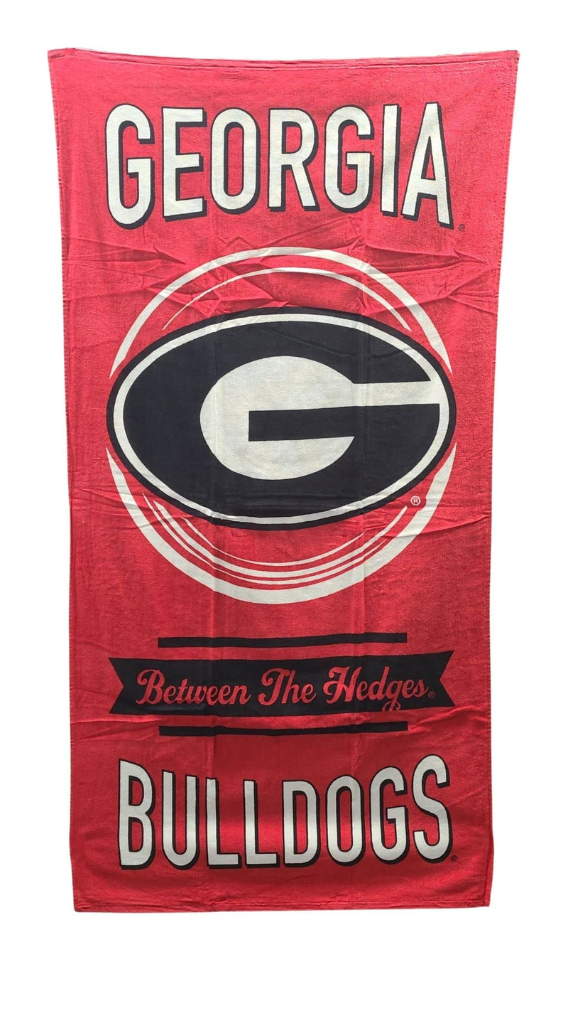 WinCraft Licensed NCAA 100% Cotton Prime Pride Between The Hedges Beach Towel 60" x 30" (Georgia Bulldogs)