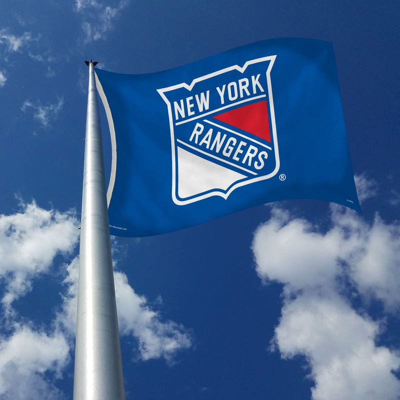 Rico Industries NHL New York Rangers 3-Foot by 5-Foot Single Sided Banner Flag with Grommets