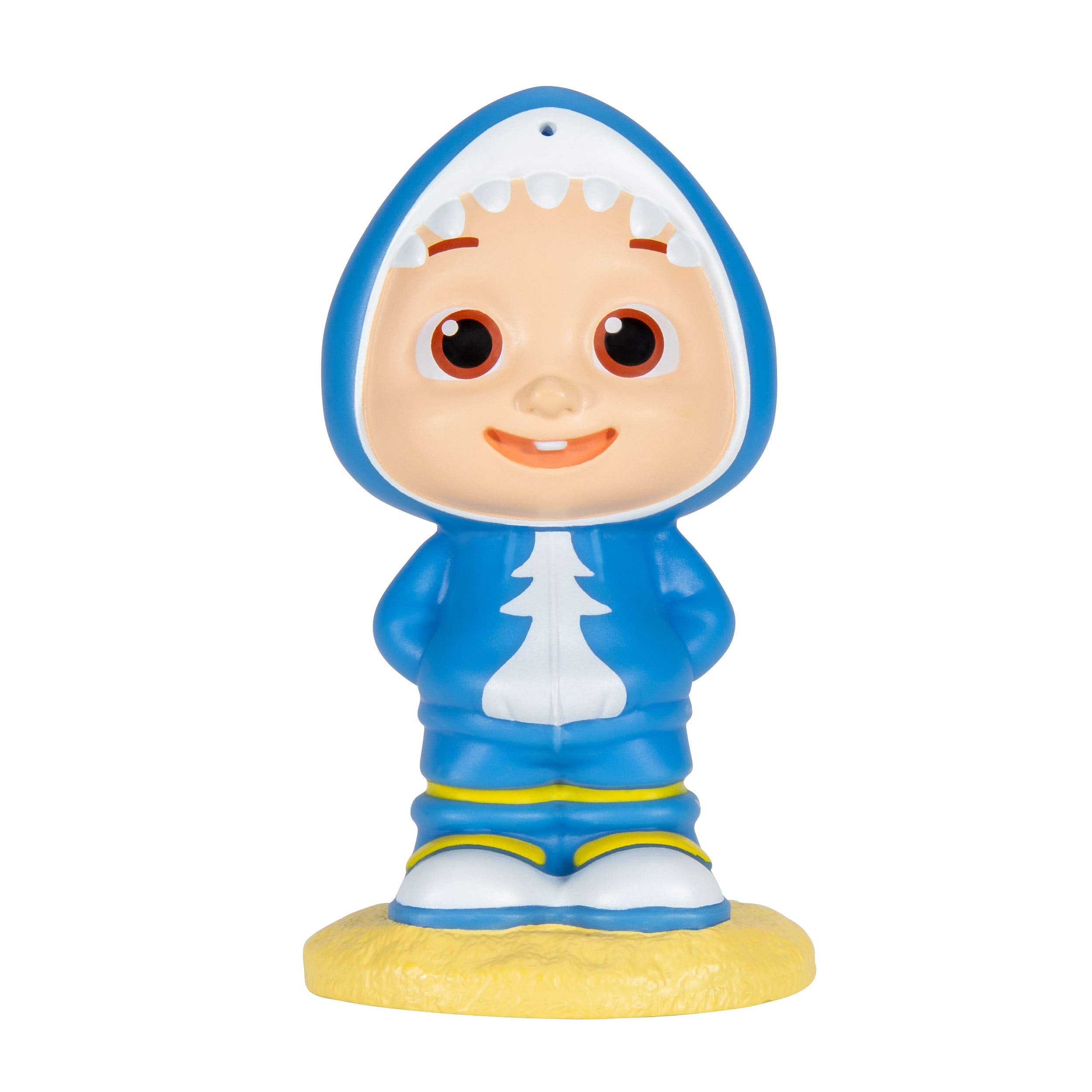 CoComelon Official Bath Squirters, Featuring JJ Character Toy (4� Tall) and 2 Sharks (4� Wide), Bath Time Fun Playset - Character Toys for Babies, Toddlers, and Kids