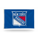 Rico Industries NHL New York Rangers 3-Foot by 5-Foot Single Sided Banner Flag with Grommets