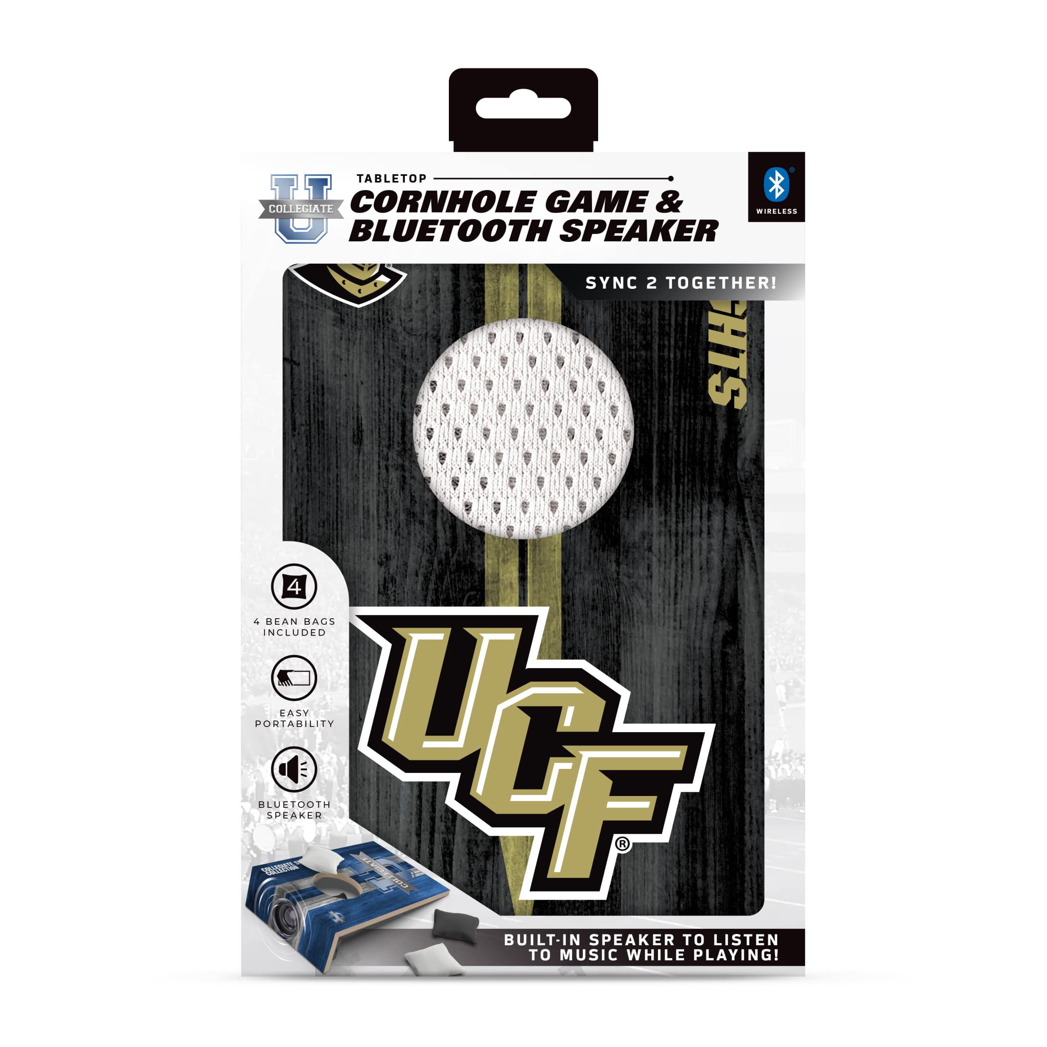 SOAR NCAA Tabletop Cornhole Game and Bluetooth Speaker, UCF Knights