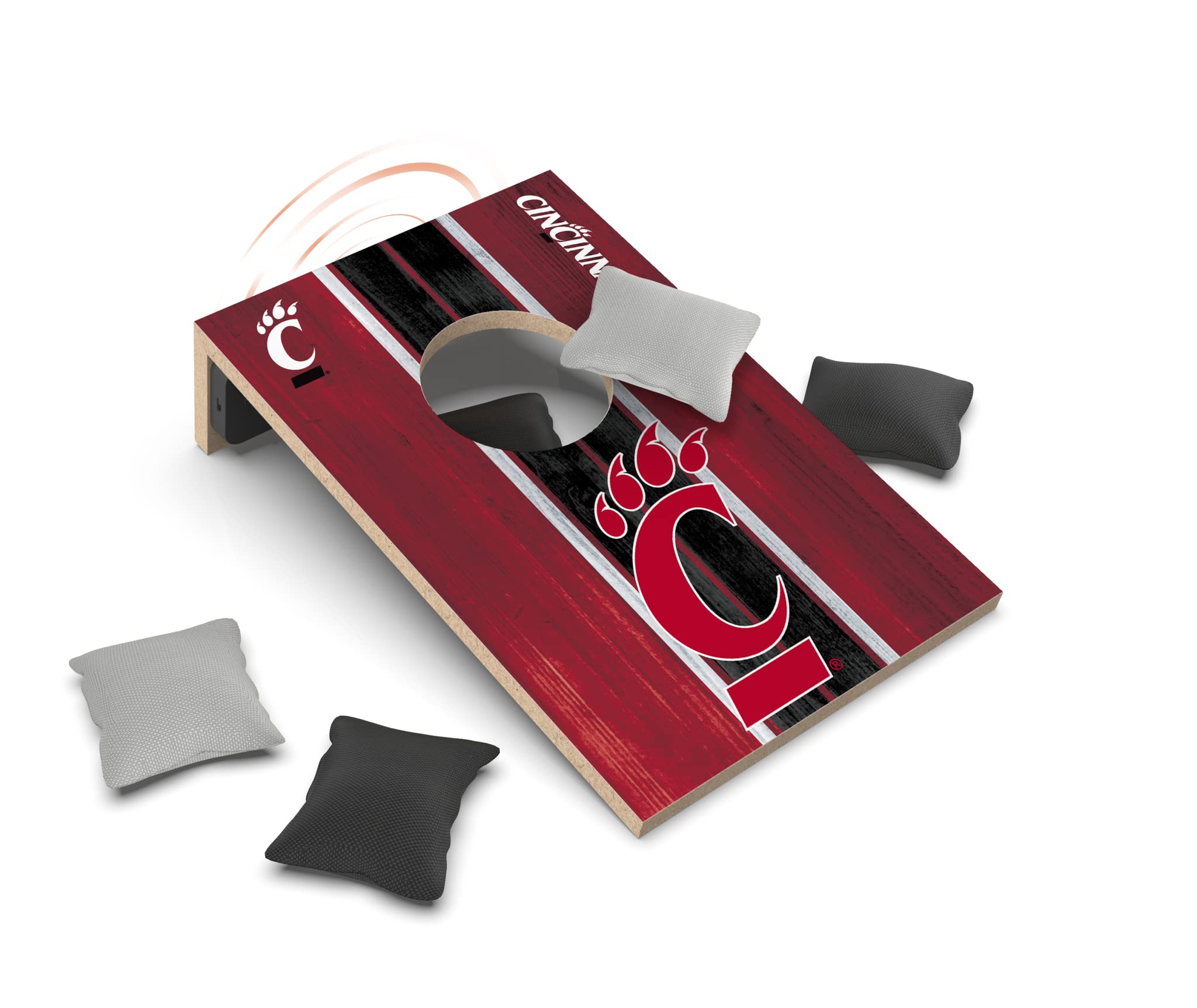 SOAR NCAA Tabletop Cornhole Game and Bluetooth Speaker, Cincinnati Bearcats