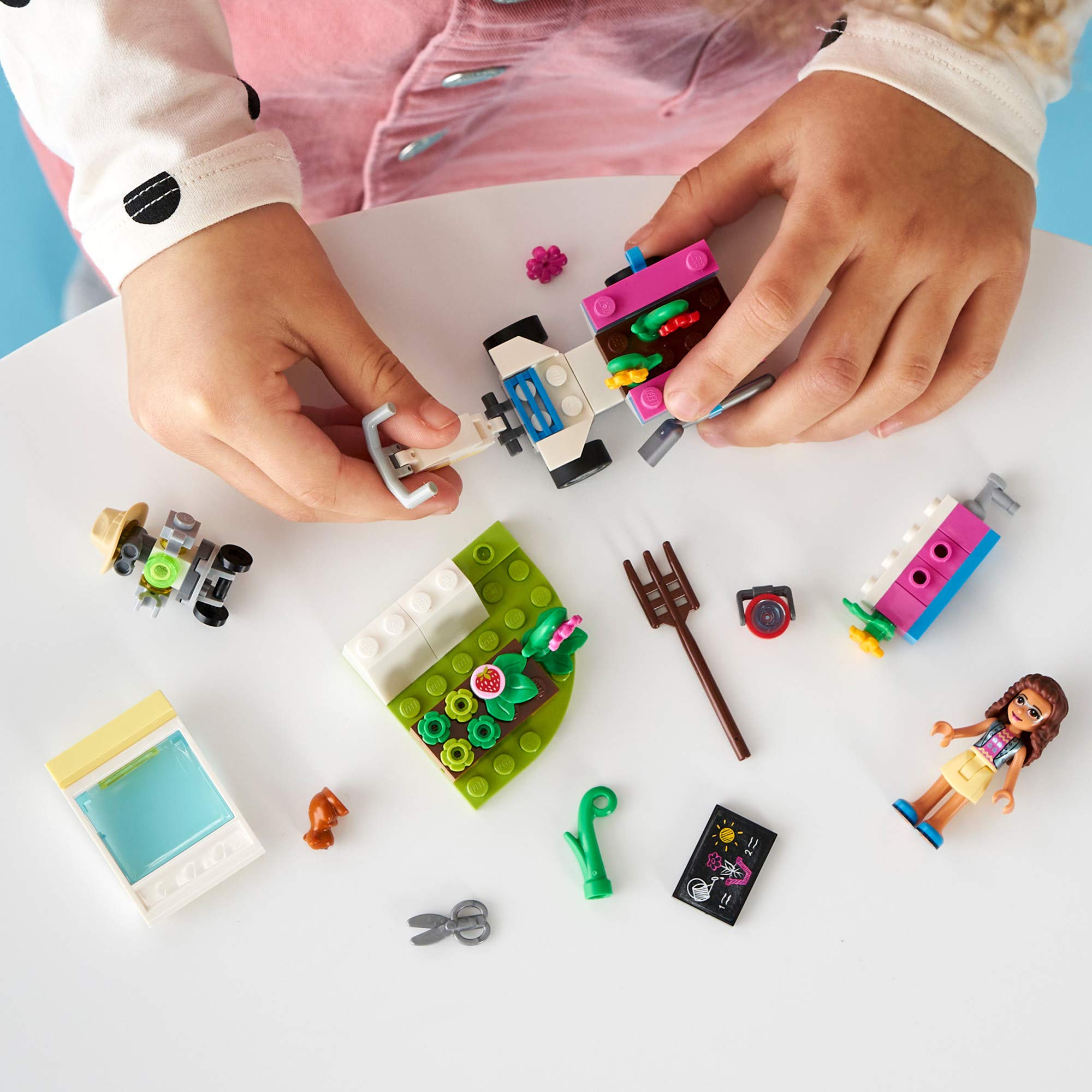 LEGO Friends Olivia�s Flower Garden 41425 Building Toy for Kids; This Play Garden Comes with 2 Buildable Figures, Friends Olivia and Zobo, for Hours of Creative Play (92 Pieces)