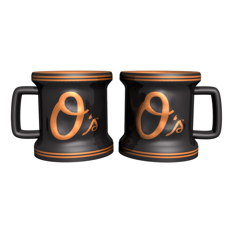 Boelter Brands MLB Baltimore Orioles Sculpted Mini Mug (2-Pack)