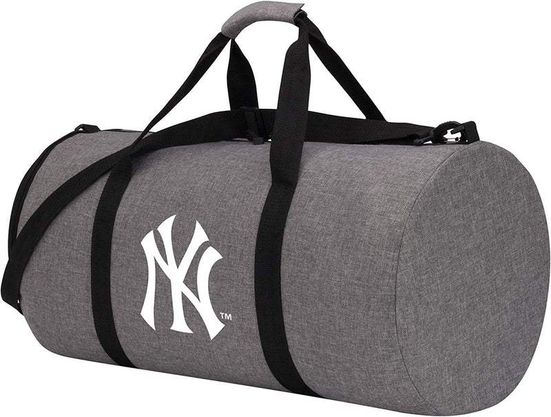 Travel and Warmth MLB Fan Bundle includes Foldable Compact Duffel Bag and Light Fleece Blanket For Easy Portability and Storage (New York Yankees)