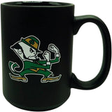 Boelter Brands NCAA Team Logo Matte Black Coffee Mug, 15oz (Notre Dame Fighting Irish)