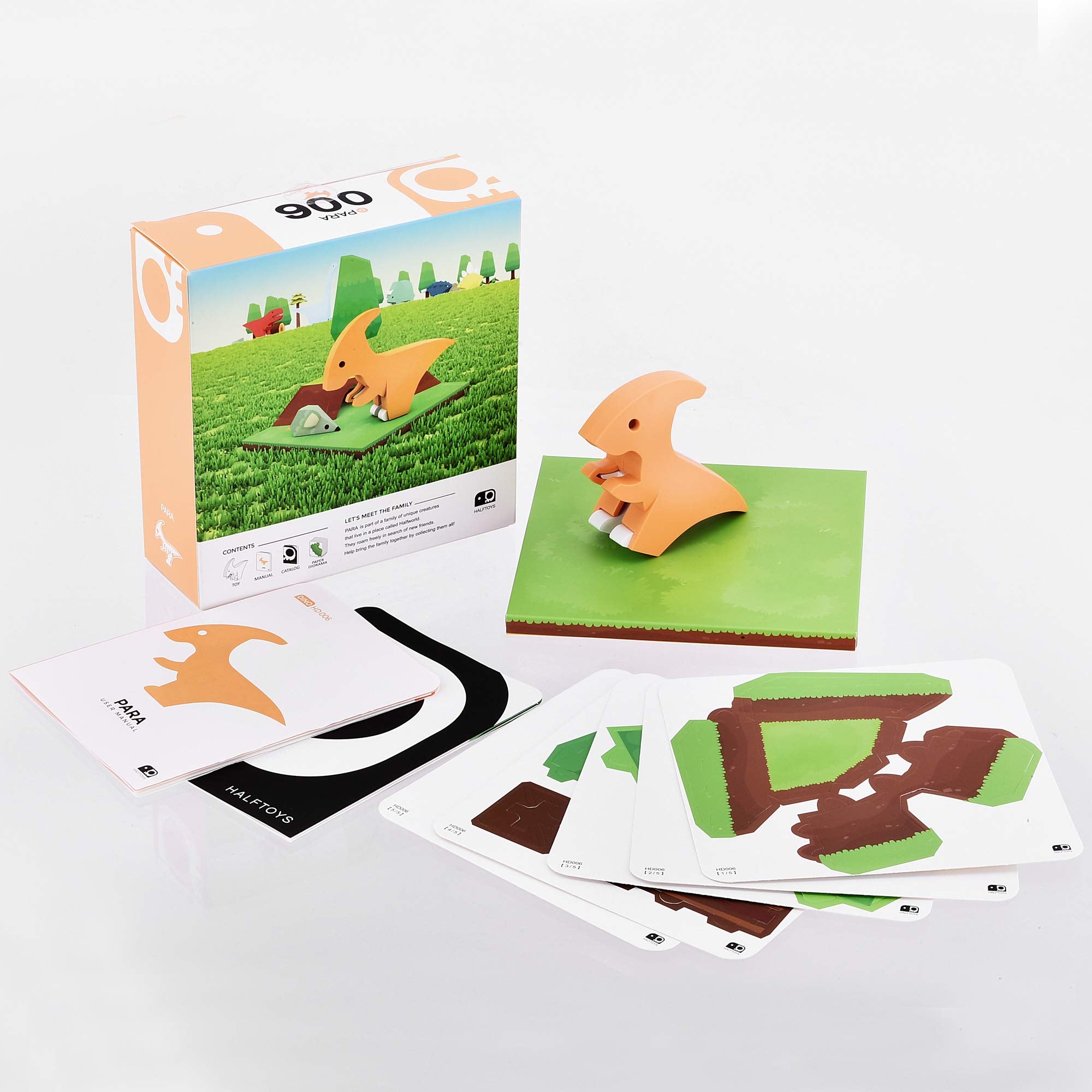 HALFTOYS Magnetic 3-D Puzzle Dinosaur Figures Toy Set for Kids & Family- para-Fine Motor Development