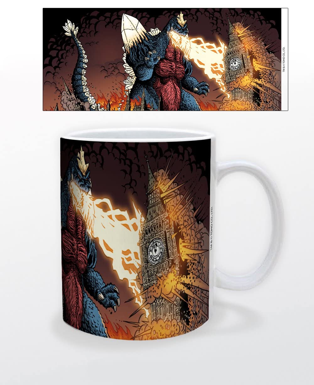 Pyramid America - Godzilla - Big Ben 11 oz. Mug - Unique Ceramic Cup for Coffee, Cocoa & Tea Drinkers - Chip Resistant & Printed Both Sides