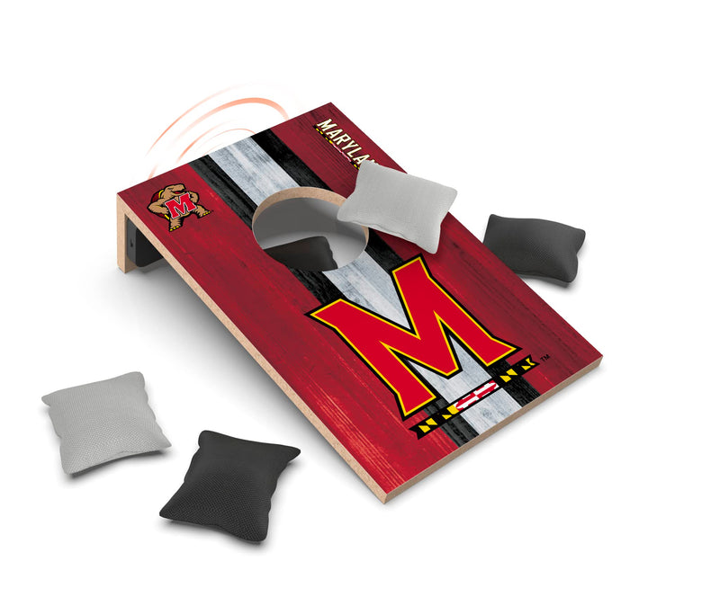 SOAR NCAA Tabletop Cornhole Game and Bluetooth Speaker, Maryland Terrapins