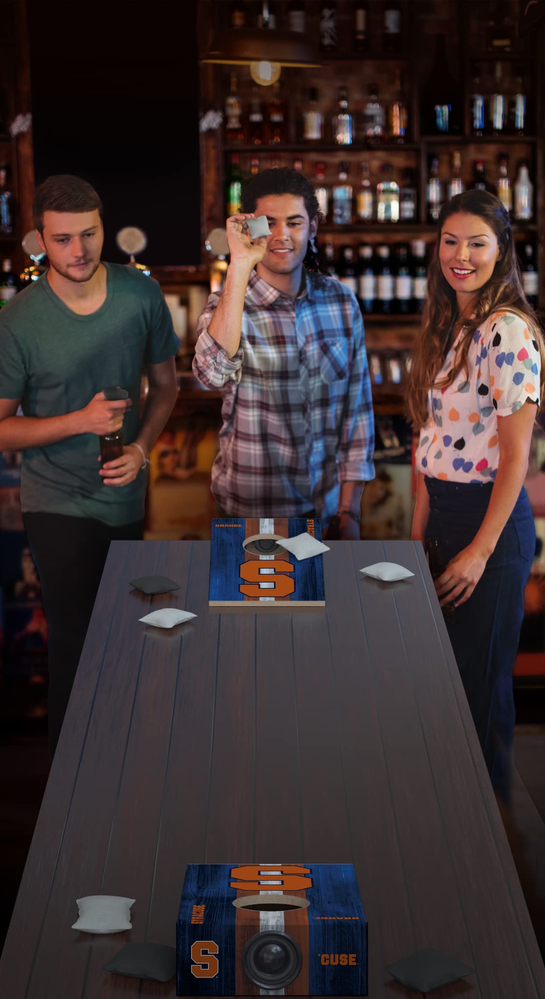SOAR NCAA Tabletop Cornhole Game and Bluetooth Speaker, Syracuse Orange