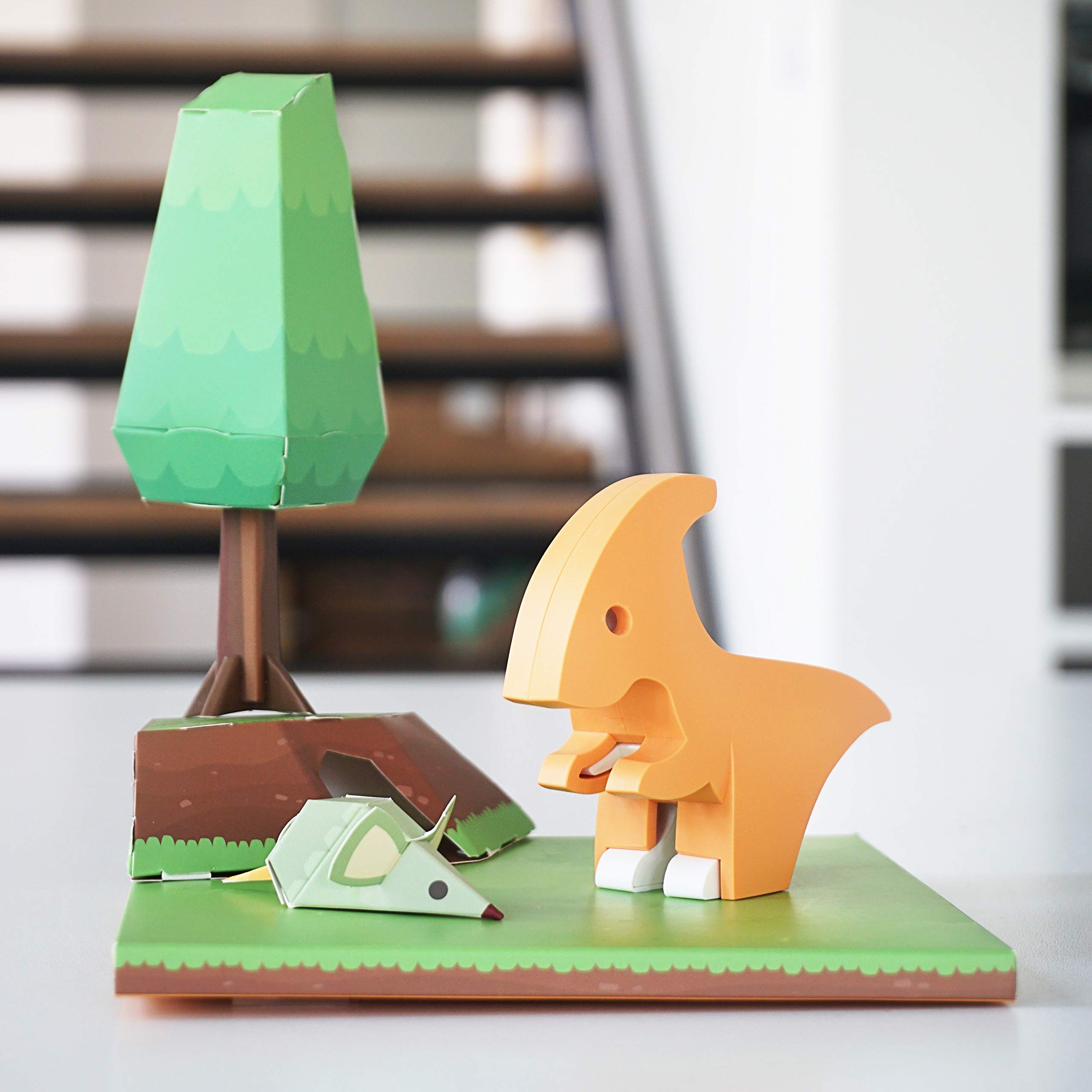 HALFTOYS Magnetic 3-D Puzzle Dinosaur Figures Toy Set for Kids & Family- para-Fine Motor Development