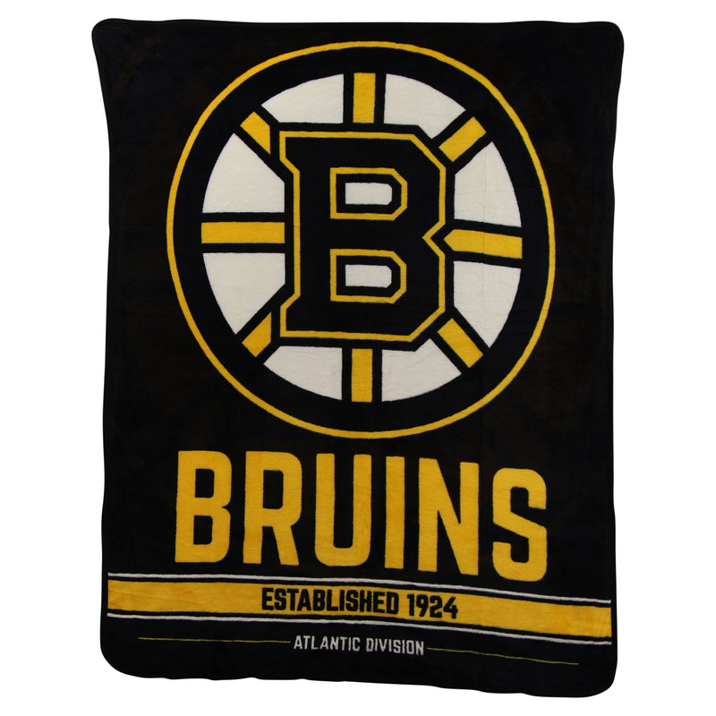 NHL Breakaway Super Soft Plush Throw Blanket (Boston Bruins)