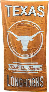 Licensed NCAA Collegiate Fan Bundle Includes Water Bottle and Beach Towel (Texas Longhorns Circle)