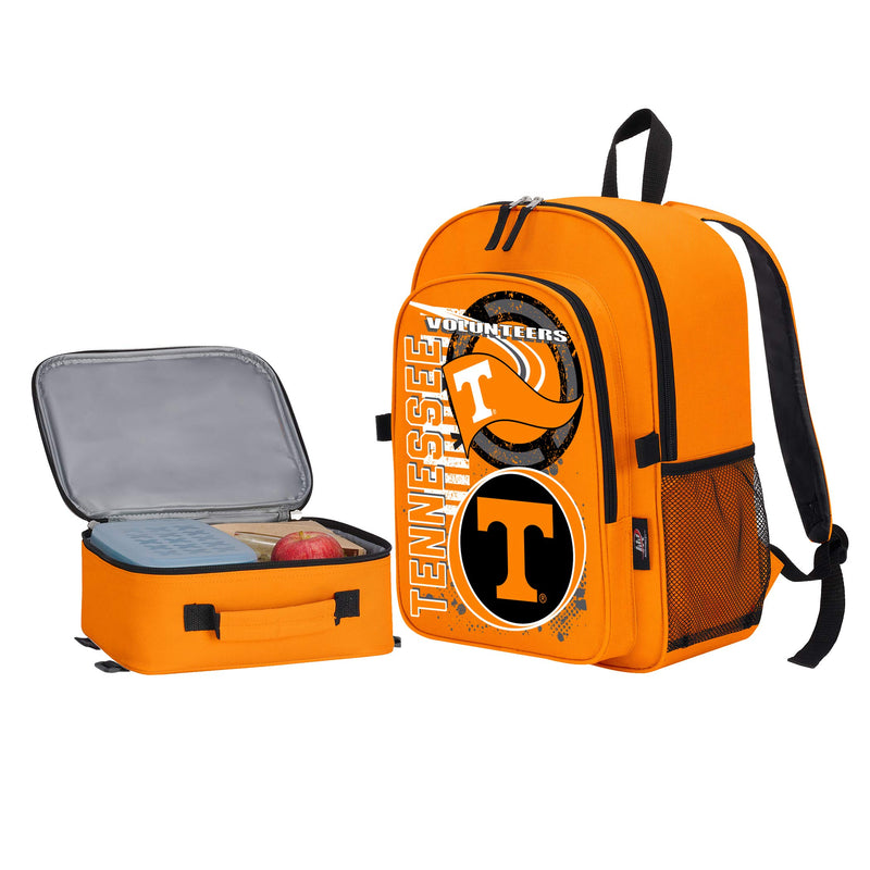 Tennessee Volunteers "Accelerator" Backpack & Lunch Kit Set, 16" x 5.5" x 12"