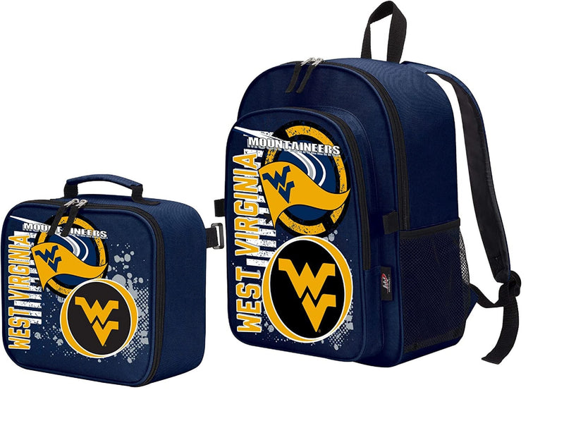 Northwest Licensed NCAA Accelerator Combo includes Backpack and Lunch Bag (West Virginia Mountaineers)