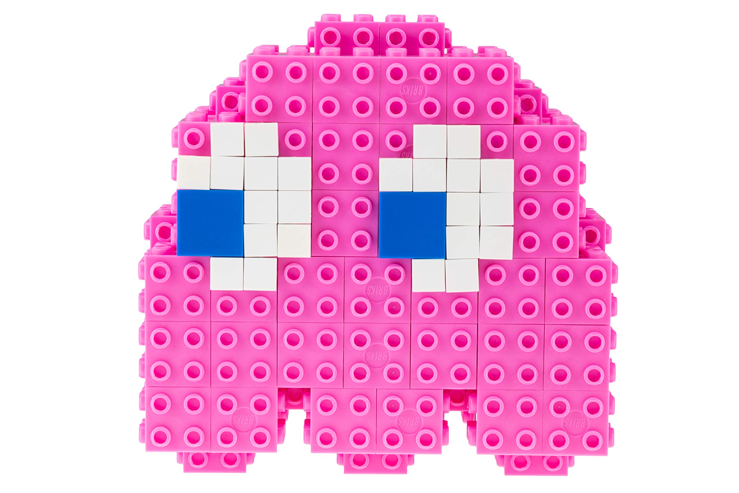 Strictly Briks Pac-Man & BANDAI NAMCO Entertainment Inc | Pac-Man 3D Pinky Brik Model Set - 115 Pieces 3D Briks 3D Build