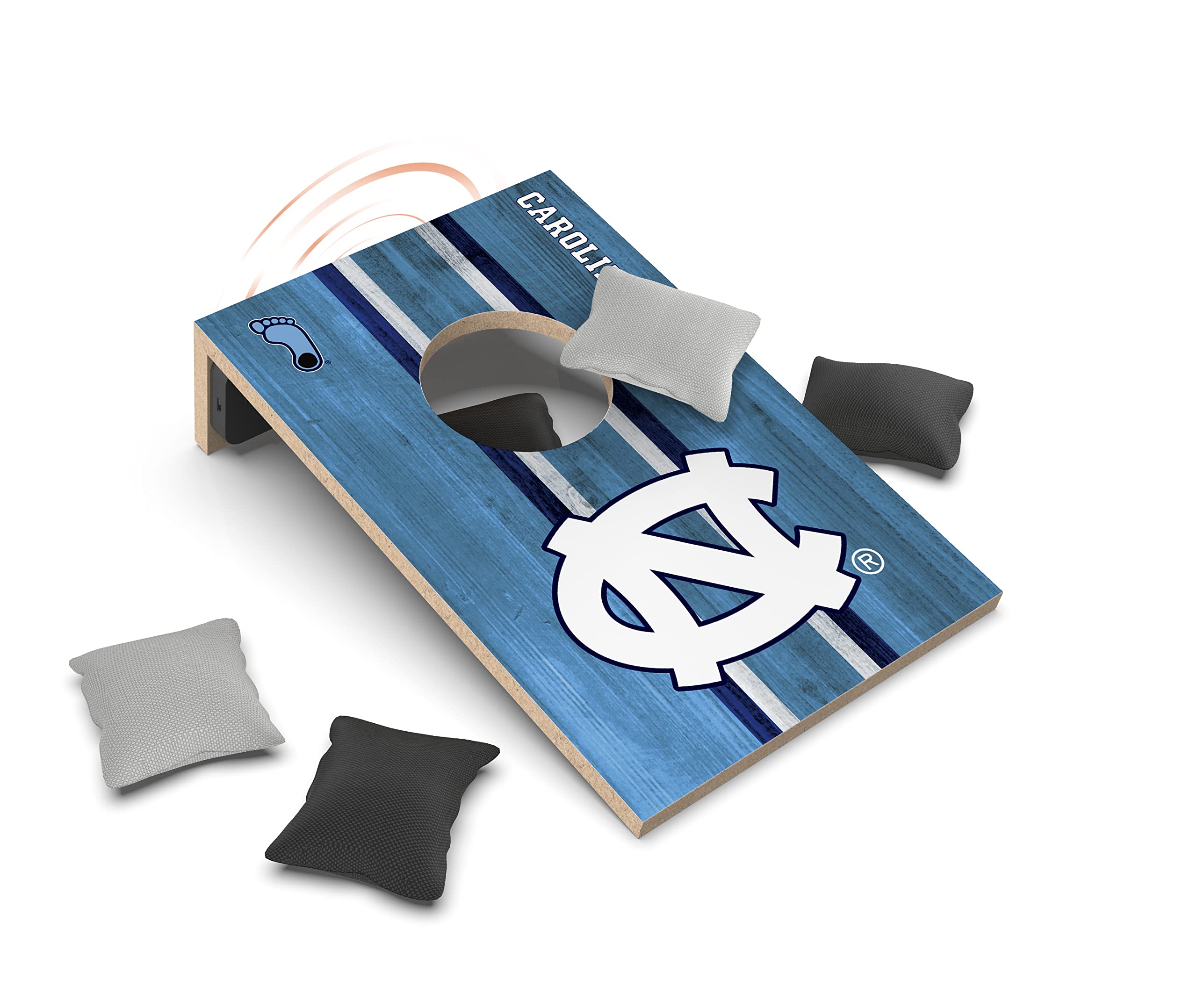 SOAR NCAA Tabletop Cornhole Game and Bluetooth Speaker, North Carolina Tar Heels