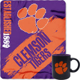 Boelter Brands NCAA Warm & Cozy College Bundle includes Coffee Mug and Fleece Blanket (Clemson Tigers)