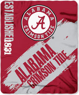 Northwest Licensed NCAA Double Blanket Bundle, Two Top Selling Throw Blankets for All Occasions (Alabama Crimson Tide, Square Up Fleece/New School Sherpa)