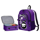 Kansas State Wildcats "Accelerator" Backpack & Lunch Kit Set, 16" x 5.5" x 12"