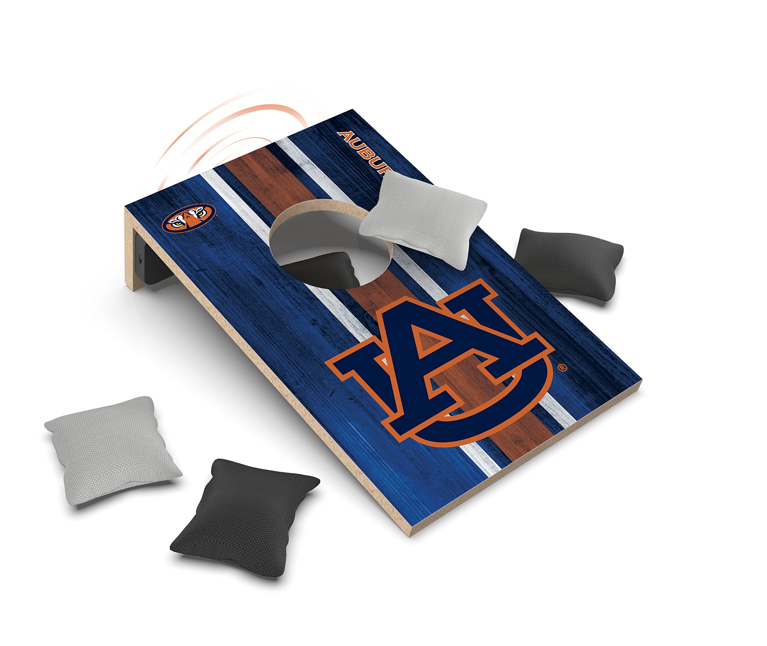 SOAR NCAA Tabletop Cornhole Game and Bluetooth Speaker, Auburn Tigers
