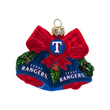 MLB Texas Rangers Glitter Bells Ornament