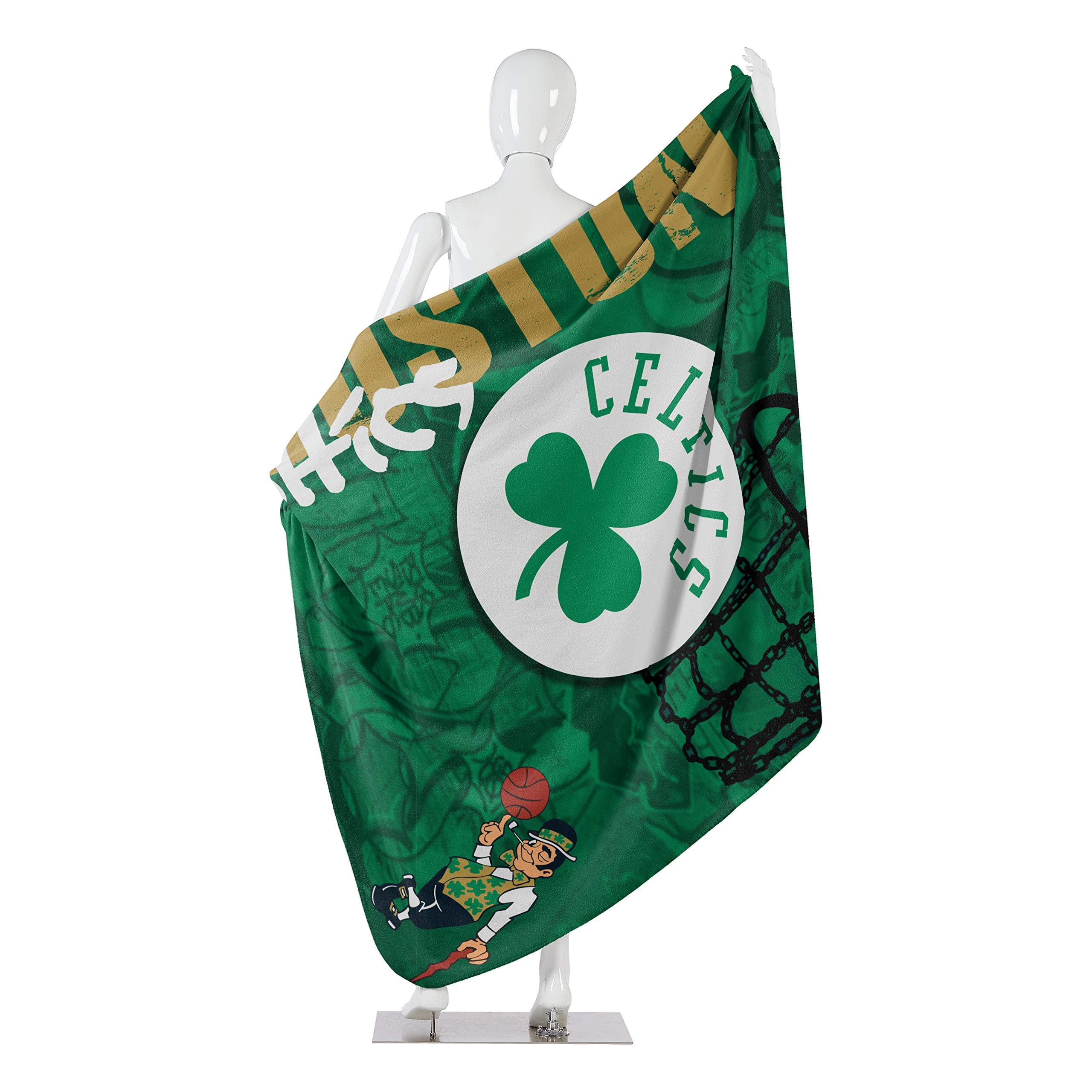 Northwest NBA Boston Celtics Unisex-Adult Fleece Throw Blanket, 50" x 60", Hard Knocks