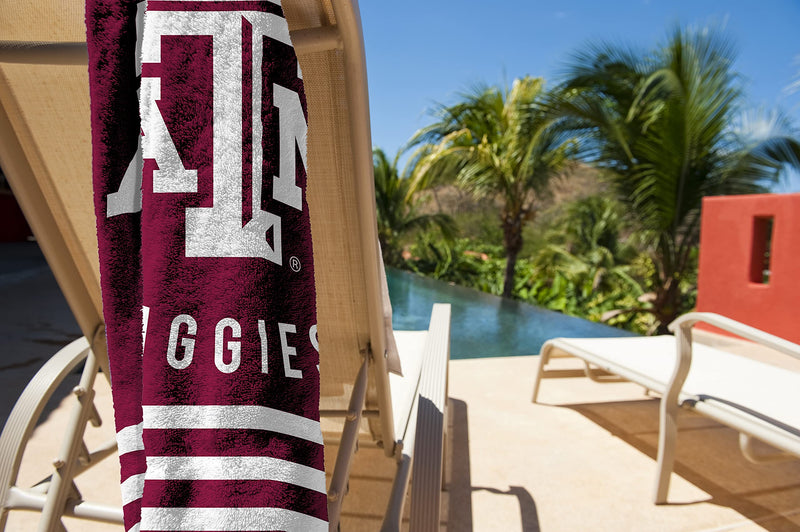 Northwest NCAA Texas A&M Aggies Unisex-Adult Beach Towel, 30" x 60", Stripes