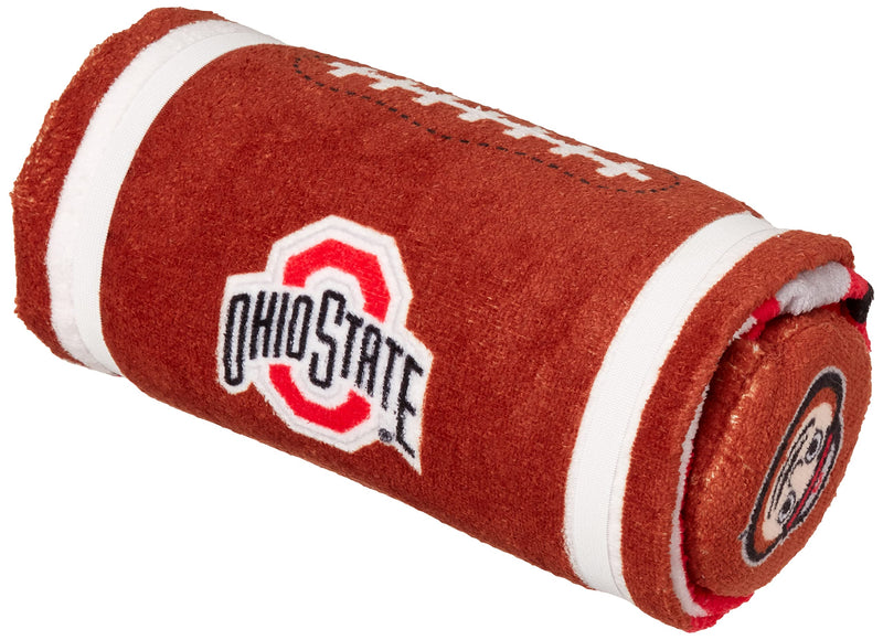 The Northwest Company NCAA Ohio State Buckeyes Comfort Towel with Foam Pillow, 32" x 64", Cycle