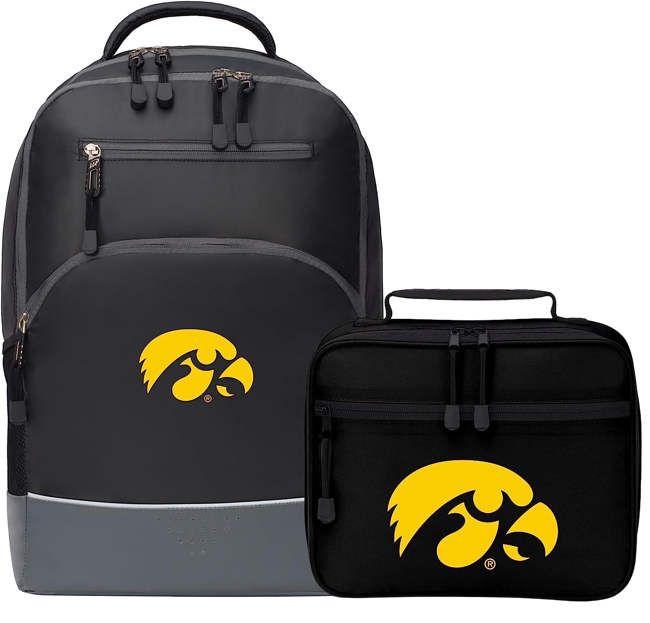 Northwest Collegiate Backpack and Lunch/Toiletry Tote Bag Combo (Iowa Hawkeyes)