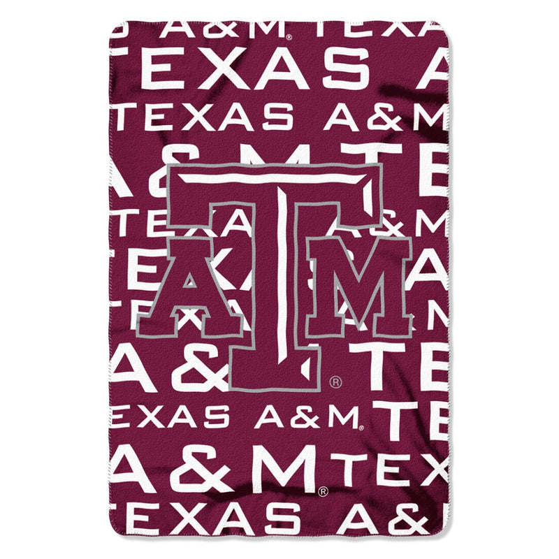 Northwest The Company Officially Licensed NCAA Shadow Fleece Throw Blanket 40"x60" (Texas A&M Aggies)