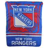 Northwest NHL Fade Away Printed Fleece Throw, 50" x 60" (New York Rangers)