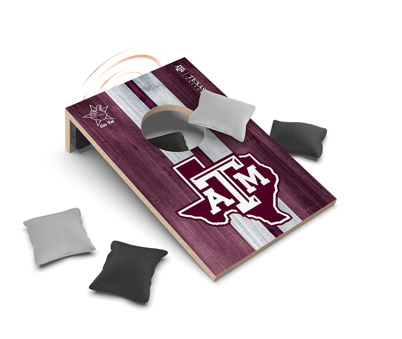 SOAR NCAA Tabletop Cornhole Game and Bluetooth Speaker, Texas A&M Aggies