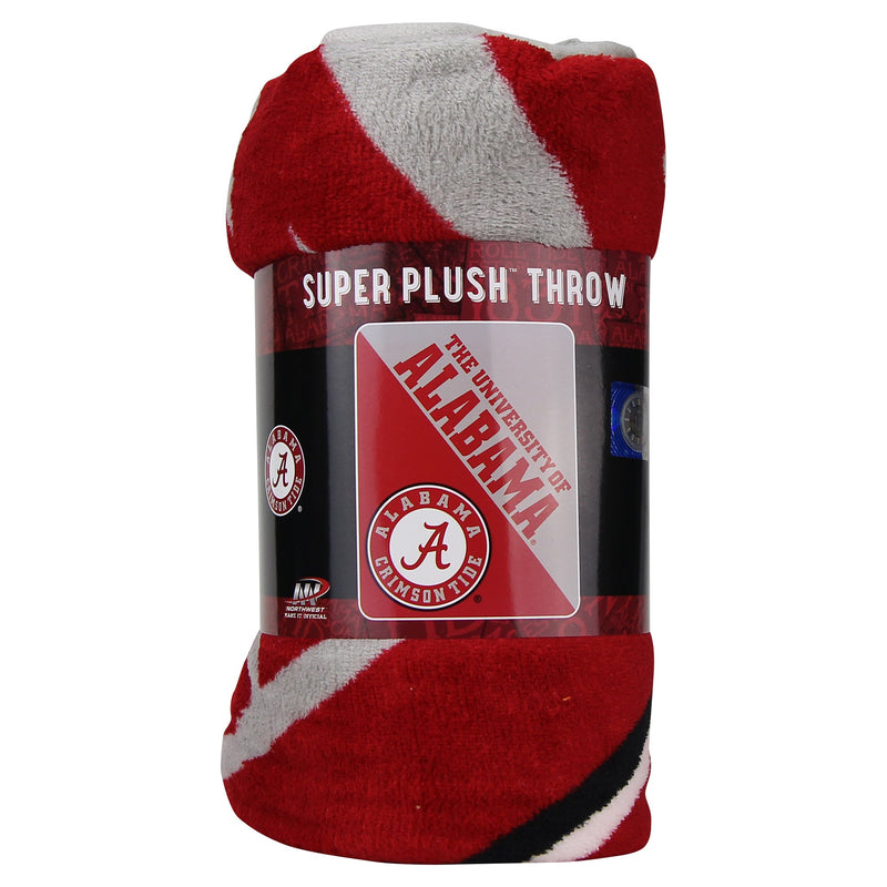 Northwest NCAA Alabama Crimson Tide Unisex-Adult Micro Raschel Throw Blanket, 46" x 60", Halftone