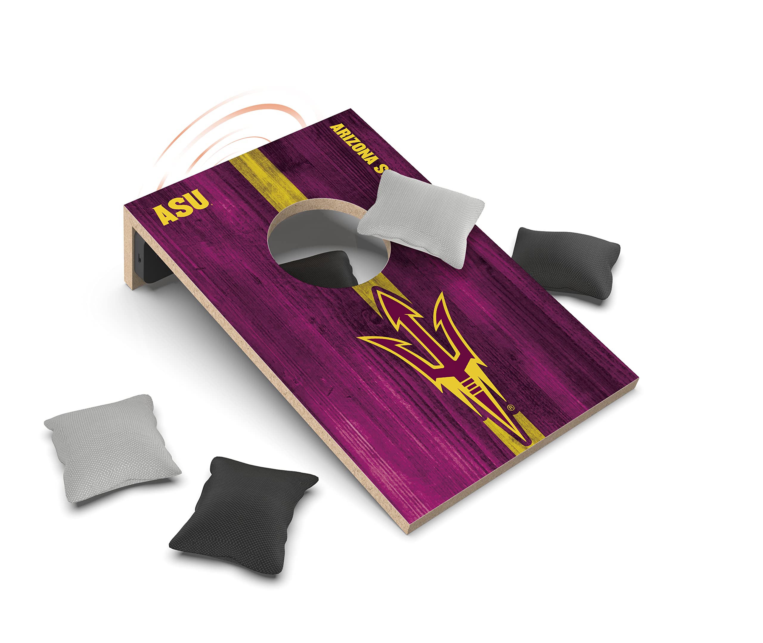 SOAR NCAA Tabletop Cornhole Game and Bluetooth Speaker, Arizona State Sun Devils