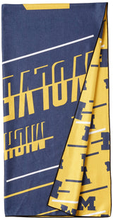 The Northwest Company NCAA Michigan Wolverines Beach Towel & Mesh Bag Set, 32" x 64", Splitter