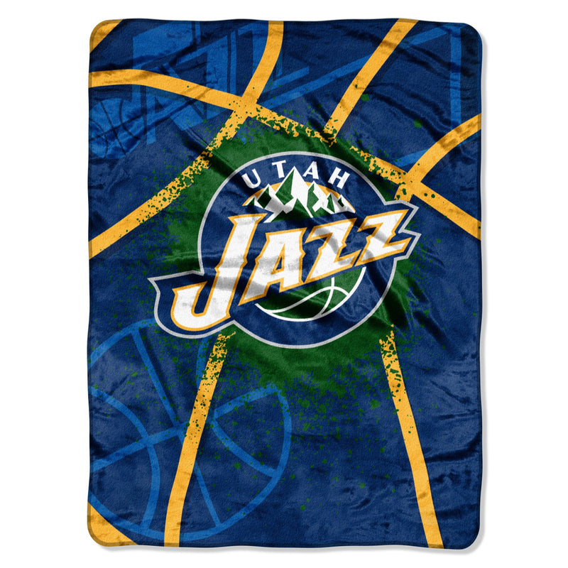 Northwest NBA Utah Jazz Unisex-Adult Raschel Throw Blanket, 60" x 80", Shadow Play