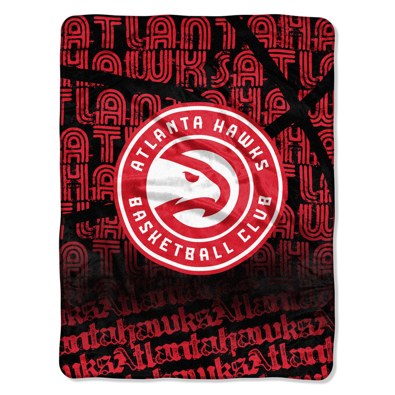 The Northwest Company NBA Atlanta Hawks Micro Raschel Throw Blanket, 46" x 60", Redux