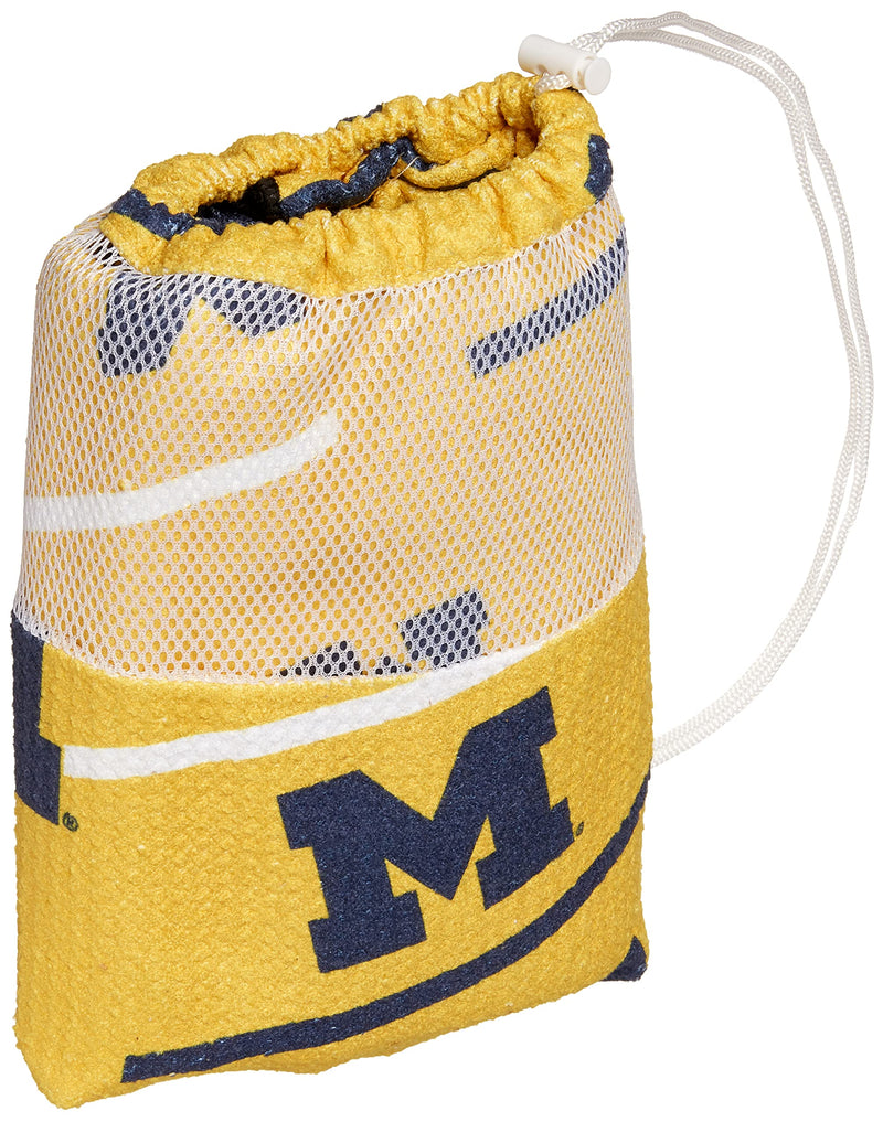 The Northwest Company NCAA Michigan Wolverines Beach Towel & Mesh Bag Set, 32" x 64", Splitter