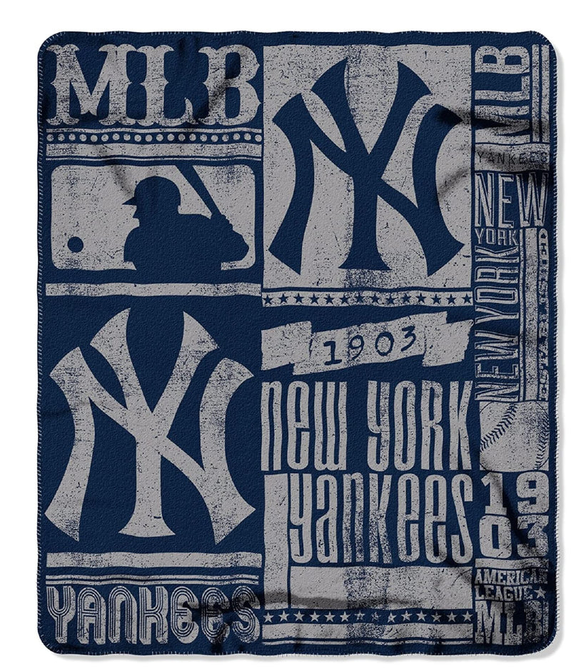 Northwest Officially Licensed MLB New York Yankees Strength Fleece Throw Blanket