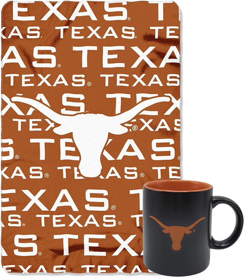 Boelter Brands NCAA Warm & Cozy College Bundle includes Coffee Mug and Fleece Blanket (Texas Longhorns)