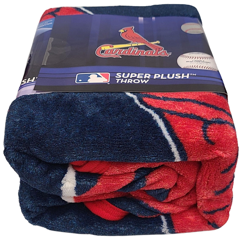 Northwest St Louis Cardinals Overlapped Super Plush Throw Blanket 46" x 60"