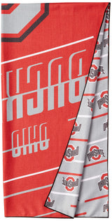 The Northwest Company NCAA Ohio State Buckeyes Beach Towel & Mesh Bag Set, 32" x 64", Splitter